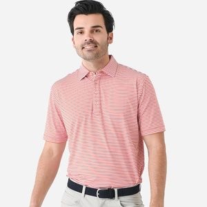 PETER MILLAR | Men's Shirts, Crown Crafted Performance Polo - Sz LARGE (Stripe)
